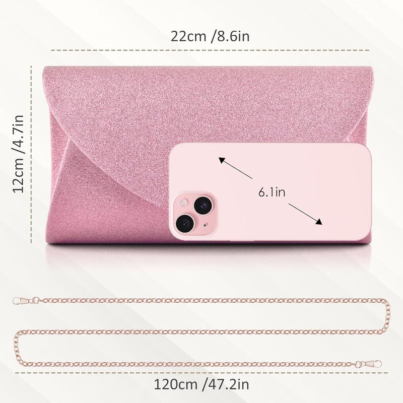 PACETAP Clutch Purses for Women, Handbags with Chain for Women Formal, Evening Bag for Wedding Party Cocktail Prom Dinner - Image 2